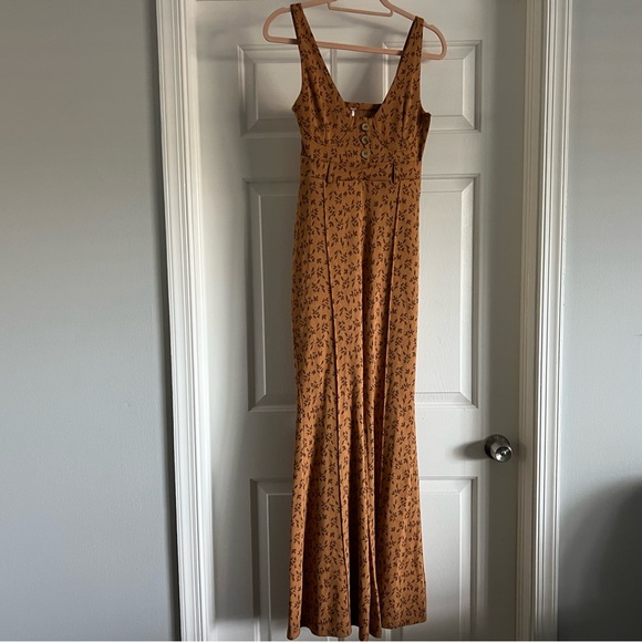 Floral Print Sleeveless Maxi Dress - Brown - Picture 12 of 13
